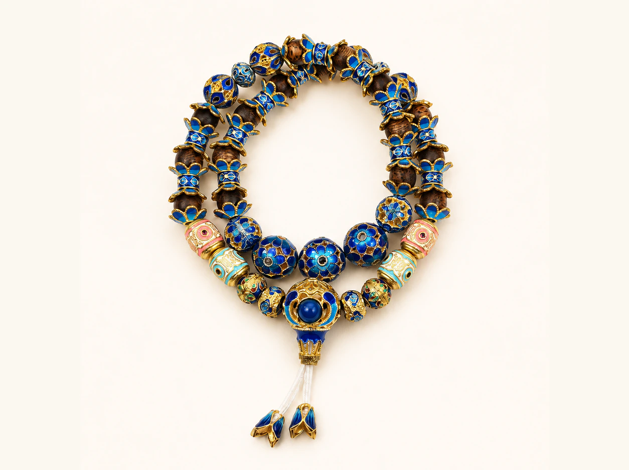 Fragments That Remain Kynam agarwood and enamel bracelet