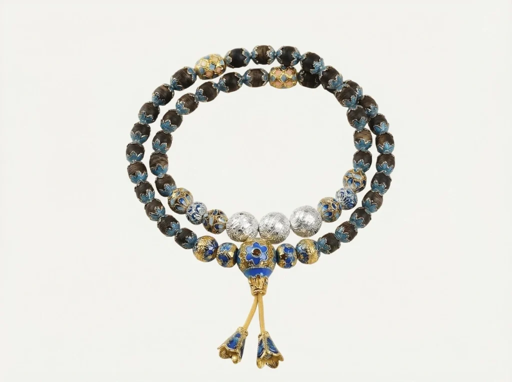 Steady as You Are copper-base low-temperature enamel and agarwood bracelet by PATINA AURA
