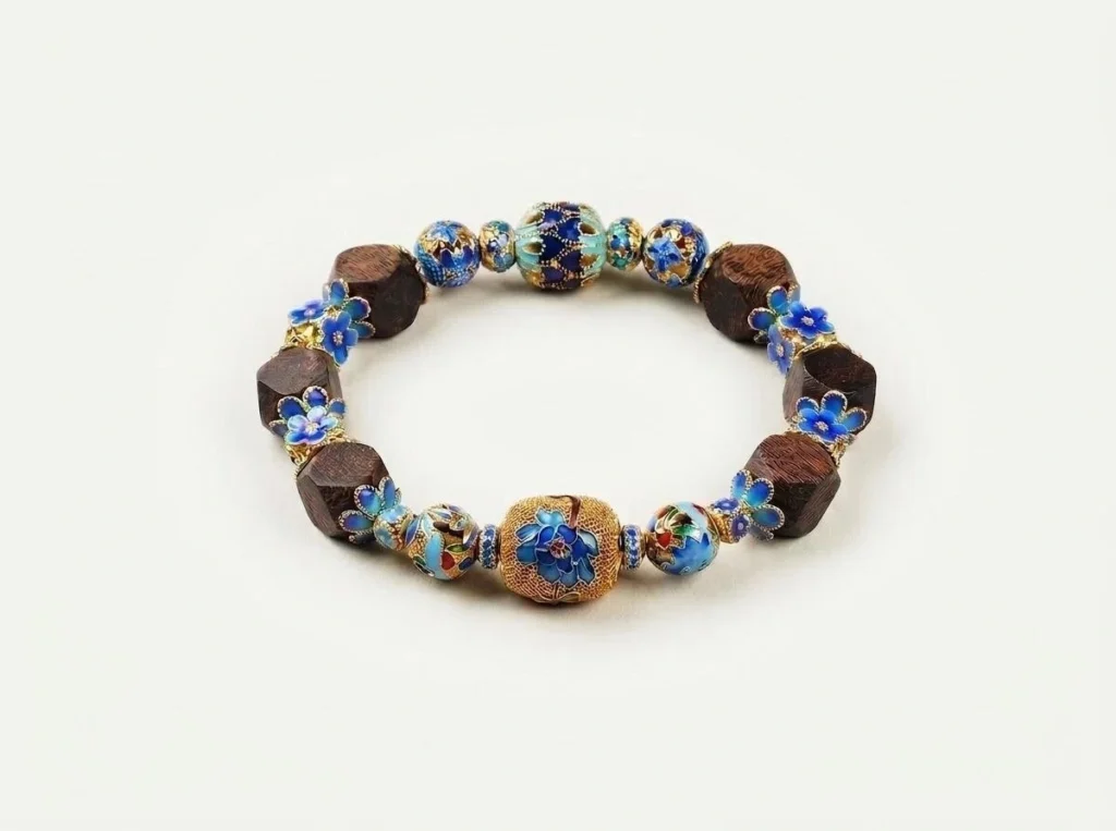 Still Here Kynam agarwood and enamel bracelet