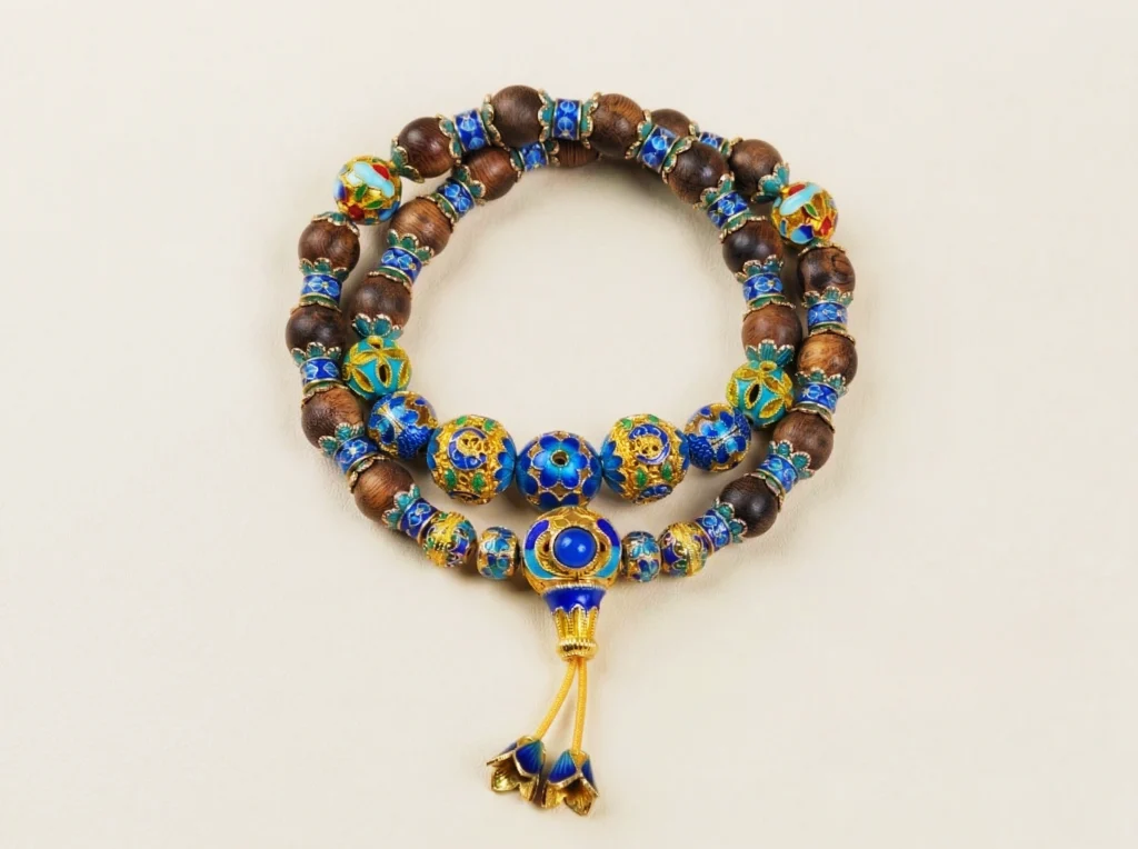 When It's Time Kynam agarwood and enamel bracelet by PATINA AURA